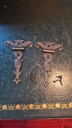 Sierlijke antieke meubelscharnieren, set,  compleet, Ophalen of Verzenden, Nieuw, Overige materialen, Overige typen