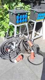 2x 3 fase zwerfkast 32A. Met 2 koppelkabels van 50 meter, Doe-het-zelf en Verbouw, Elektra en Kabels, Ophalen, Gebruikt, Stopcontact
