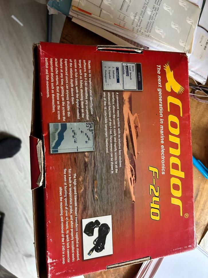 Condor F-240 Fishfinder - Nieuwstaat, Watersport en Boten, Navigatiemiddelen en Scheepselektronica, Zo goed als nieuw, Kaartplotter of Fish Finder