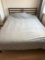 Ikea bed 160cm met matras en dekbed, Ophalen, Gebruikt, Bruin, Tweepersoons