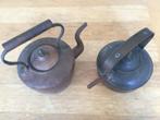 2 leuke antieke koperen ketels, elke poetsbeurt mooier € 20,, Verzenden