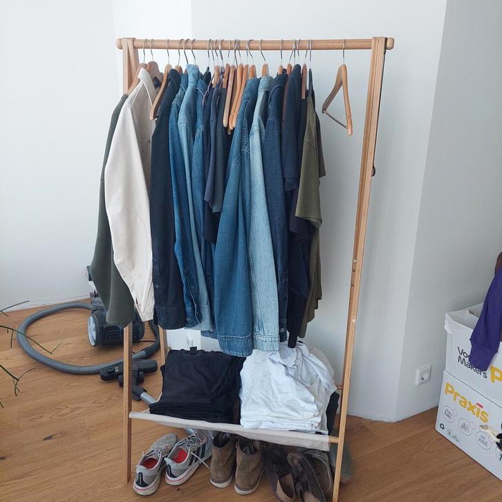 Bamboe Kledingrek - Stijlvol & Praktisch, Huis en Inrichting, Woonaccessoires | Kapstokken, Zo goed als nieuw, Staande kapstok