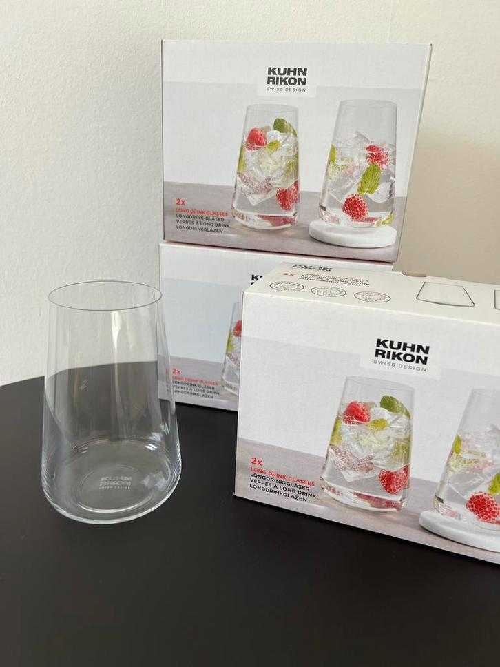 Kuhn Rikon longdrink glazen nieuw. Cadeautip! 3 beschikbaar, Verzamelen, Glas en Borrelglaasjes, Nieuw, Frisdrankglas, Verzenden