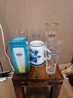 6x Heineken bierglazen (ellipse) en bierpul vintage mancave, Ophalen, Zo goed als nieuw, Pul(len), Heineken