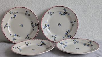 Digoin Gilbert Franse Retro borden spuitmotief blauwe bloem  beschikbaar voor biedingen