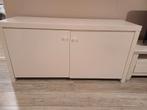 Witte glanzende kast dressoir zwaar 150x50x75 bxdxh, Ophalen, Met deur(en), 150 tot 200 cm, Zo goed als nieuw