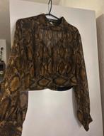 Zara Slangenprint Blouse Maat M, Verzenden, Nieuw, Maat 38/40 (M), Bruin