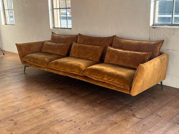 Fluweel okergeel Feel furniture bank 300 cm beschikbaar voor biedingen