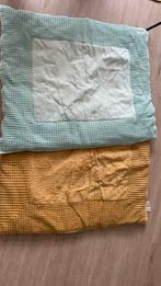 2 stuks Koeka boxkleden turquoise + geel, Ophalen of Verzenden, Zo goed als nieuw