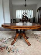 Antieke ovale salontafel op wieltjes, Ophalen