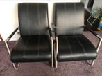 Gratis 2x zwarte fauteuils, Huis en Inrichting, Ophalen, Gebruikt, 75 tot 100 cm, 50 tot 75 cm