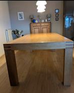 Mooie blank eiken eettafel 240x110, Ophalen, 100 tot 150 cm, Eikenhout, 200 cm of meer
