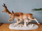 Vintage Royal Dux porselein beeld herten., Antiek en Kunst, Ophalen of Verzenden