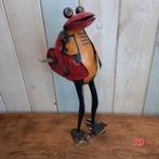 Blikken staande  kikker met surfplank van gerecycled blik, Ophalen of Verzenden