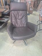 Vida XL Draaistoel - Nieuw - Bruin Leer, Minder dan 75 cm, Nieuw, Leer, Ophalen of Verzenden