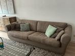 2 1/2 zits bankstel in taupe bruin chique stof bekleed, Ophalen, 250 tot 300 cm, Driepersoons, 75 tot 100 cm