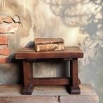 Brocante oud houten voetenbankje opstapje krukje *Etage3*, Ophalen of Verzenden, Gebruikt