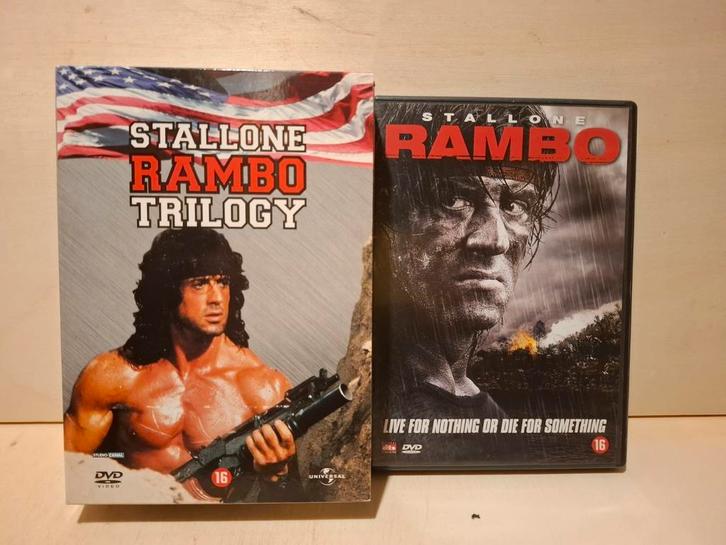 Rambo 1 t/m 4 - Sylvester Stalone - Actie - 4 DVD Box Set, Cd's en Dvd's, Dvd's | Actie, Zo goed als nieuw, Actie, Boxset, Vanaf 16 jaar