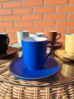 Vintage Retro Design Koffiekopjes Pastelkleuren Pasteltinten, Ophalen of Verzenden, Zo goed als nieuw, Overige stijlen, Kop(pen) en/of Schotel(s)