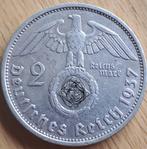 DEUTSCHLAND : 2 REICHSMARK 1937 F KM 93 XF, Zilver, Duitsland, Ophalen of Verzenden, Losse munt