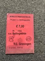 TICKET VV BELLINGSWOLDE-FC GRONINGEN 2003, Ophalen of Verzenden, Zo goed als nieuw, Overige binnenlandse clubs, Overige typen