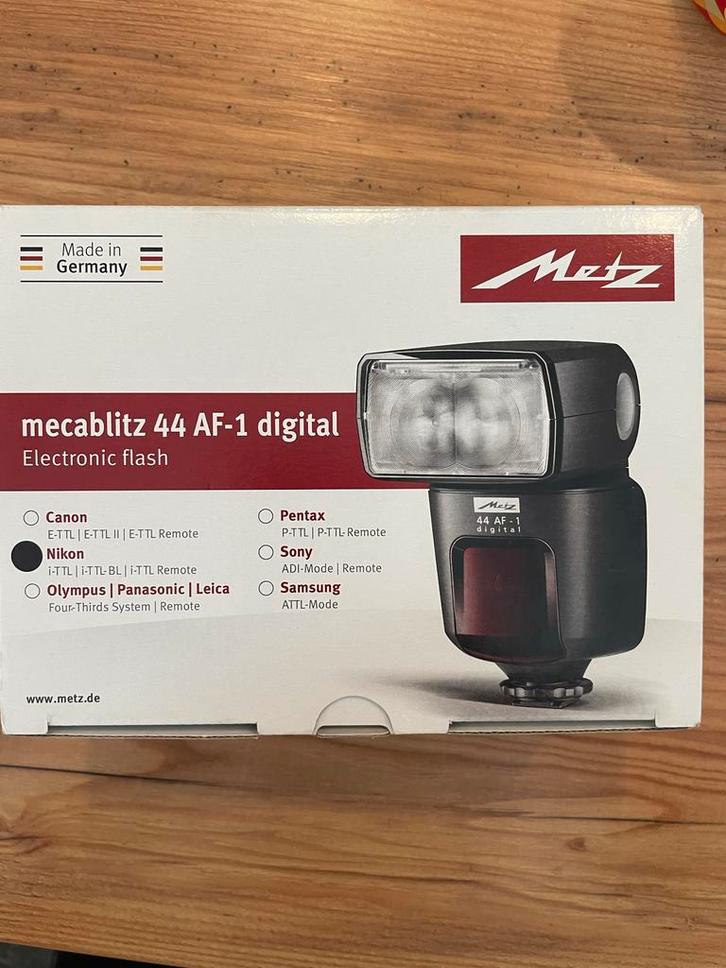 Metz Mecablitz 44 AF-1 Digital Flitser - Nikon, Audio, Tv en Foto, Fotografie | Flitsers, Nieuw, Metz, Kantelbaar, Ophalen of Verzenden