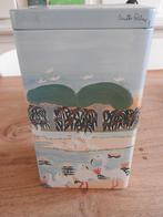 Leuk voor Sinterklaas: mooi koekblik met flamingo print, Verzamelen, Blikken, Ophalen of Verzenden, Zo goed als nieuw, Koek(jes)