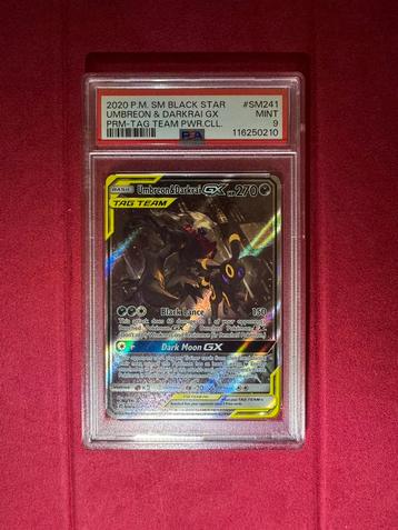 Umbreon & Darkrai GX tag team PSA 9 beschikbaar voor biedingen