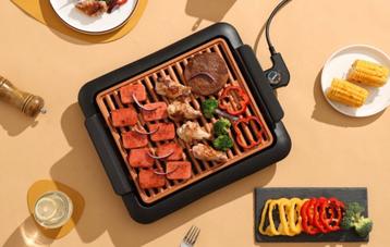 Rookloze elektrische grill voor binnen (1250 W) beschikbaar voor biedingen