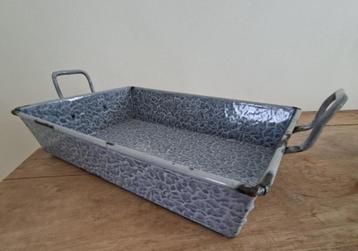 vintage emaillen ovenschaal schaal bak retro keuken brocante beschikbaar voor biedingen
