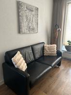 Zwarte leren bank - Tweepersoons, Ophalen, Gebruikt, 150 tot 200 cm, Tweepersoons