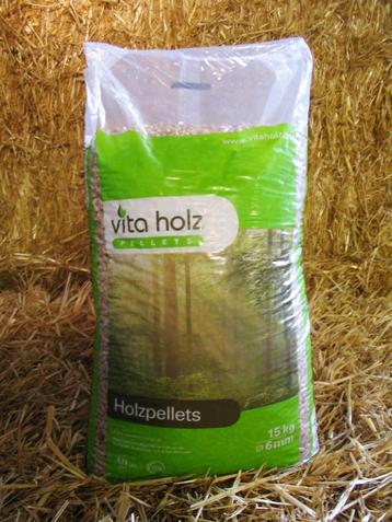 Vita Holz houtpellets 100% Naaldhout 15kg Volle pallet 990kg beschikbaar voor biedingen