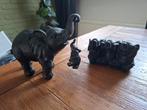 Familie Olifant Beelden Set, Ophalen of Verzenden, Zo goed als nieuw, Dier