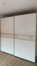 Schuifdeur kledingkast wit, Ophalen, Gebruikt, 200 cm of meer, Glas