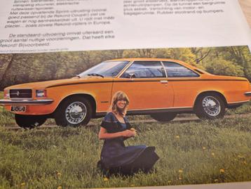 Nieuwstaat Opel Rekord D type folder óók luxe coupés station beschikbaar voor biedingen