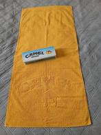 Camel handdoek en Camel blik uit eind jaren ’80, Verzamelen, Ophalen of Verzenden, Gebruikt, Gebruiksvoorwerp