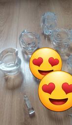 Kristallen waxinelichtje, s, Ophalen of Verzenden, Zo goed als nieuw, Glas of Kopje