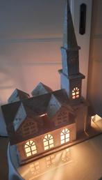 Mooi handgemaakt kerkje met verlichting, Diversen, Kerst, Ophalen, Zo goed als nieuw