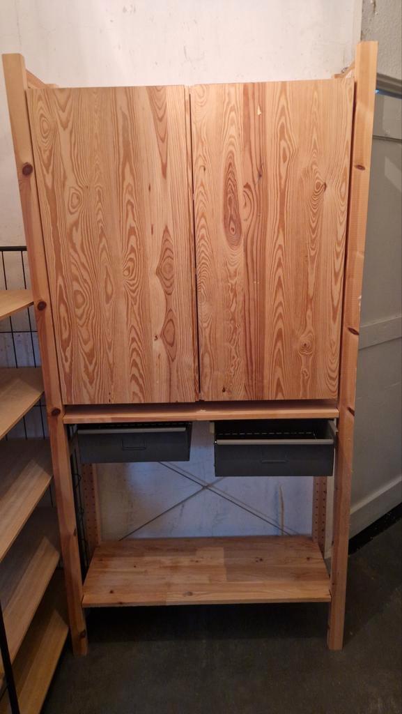 Houten kast met deuren en lades, Huis en Inrichting, Kasten | Overige, Zo goed als nieuw, Ophalen