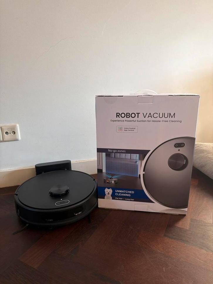 Robotstofzuiger D60S met Dweilfunctie - Als Nieuw, Witgoed en Apparatuur, Stofzuigers, Zo goed als nieuw, Robotstofzuiger, Reservoir