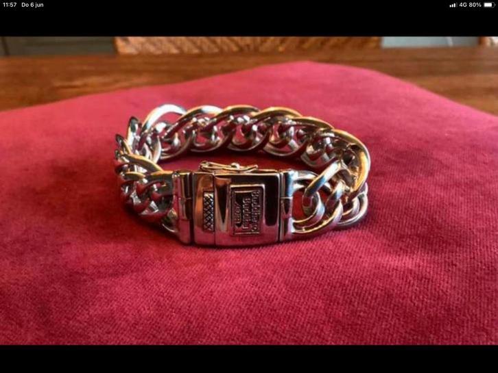 Buddha to buddha armband “Nathalie small” zo goed als nieuw, Sieraden, Tassen en Uiterlijk, Armbanden, Zo goed als nieuw, Zilver