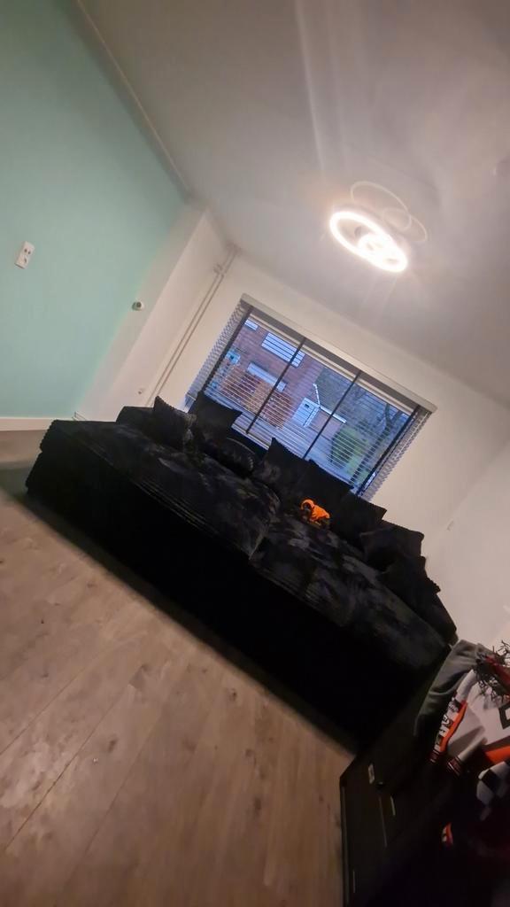 American big sofa, Huis en Inrichting, Banken | Bankstellen, Gebruikt, Vierpersoons of meer, Stof, Ophalen