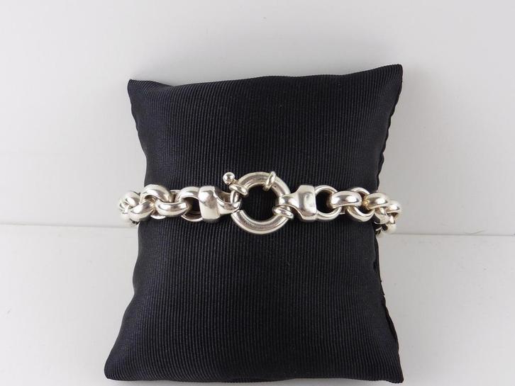 Zilveren jasseron armband                                Z58, Sieraden, Tassen en Uiterlijk, Armbanden, Gebruikt, Zilver, Zilver