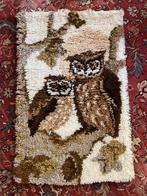 Vintage rya handgeknoopt wollen wandkleed, Antiek en Kunst, Ophalen