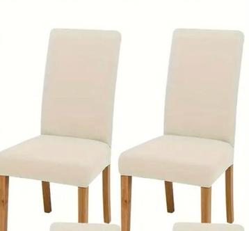 4 stuks stoelhoezen. Nieuw. Creme