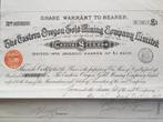 The Eastern Oregon Gold Mining Company Limited, 1888, Postzegels en Munten, Aandelen en Waardepapieren, Aandeel, Voor 1920, Verzenden