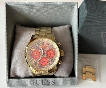 Guess Sunrise Gold Tone Horloge - Weinig Gedragen beschikbaar voor biedingen