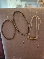 Gouden armbanden set, Ophalen of Verzenden, Zo goed als nieuw, Zwart, Goud