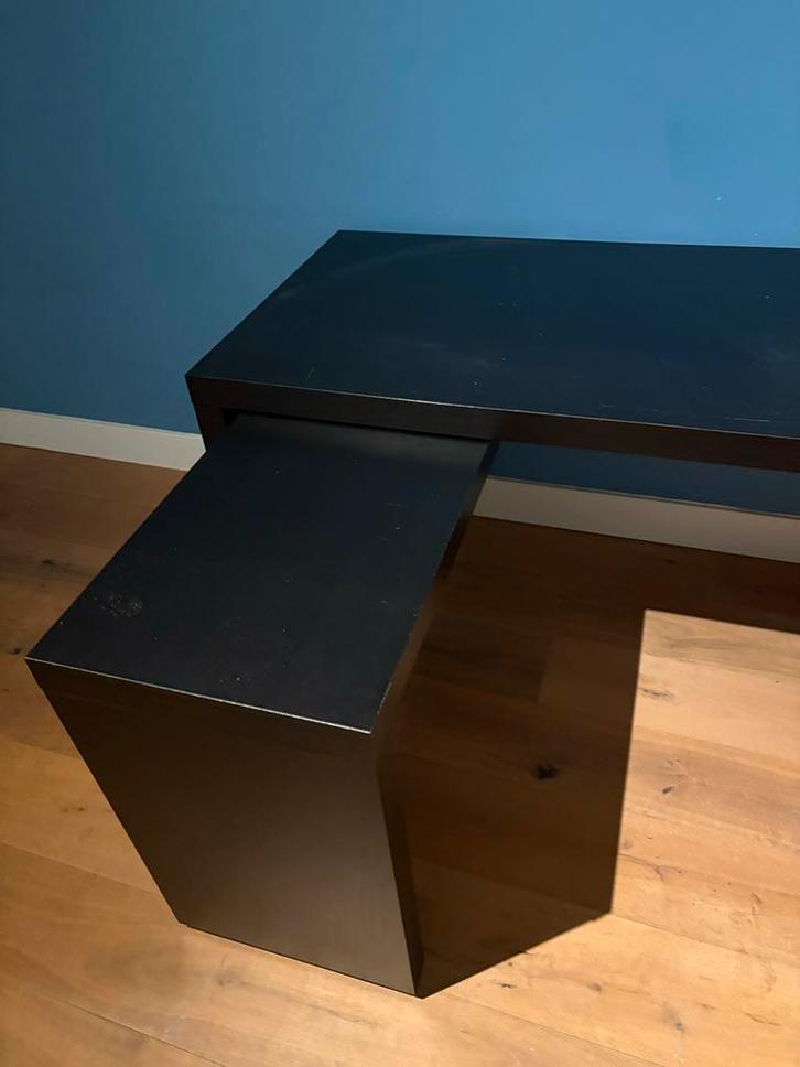 IKEA Malm bureau - Zwart, Huis en Inrichting, Bureaus, Gebruikt, Bureau, Ophalen