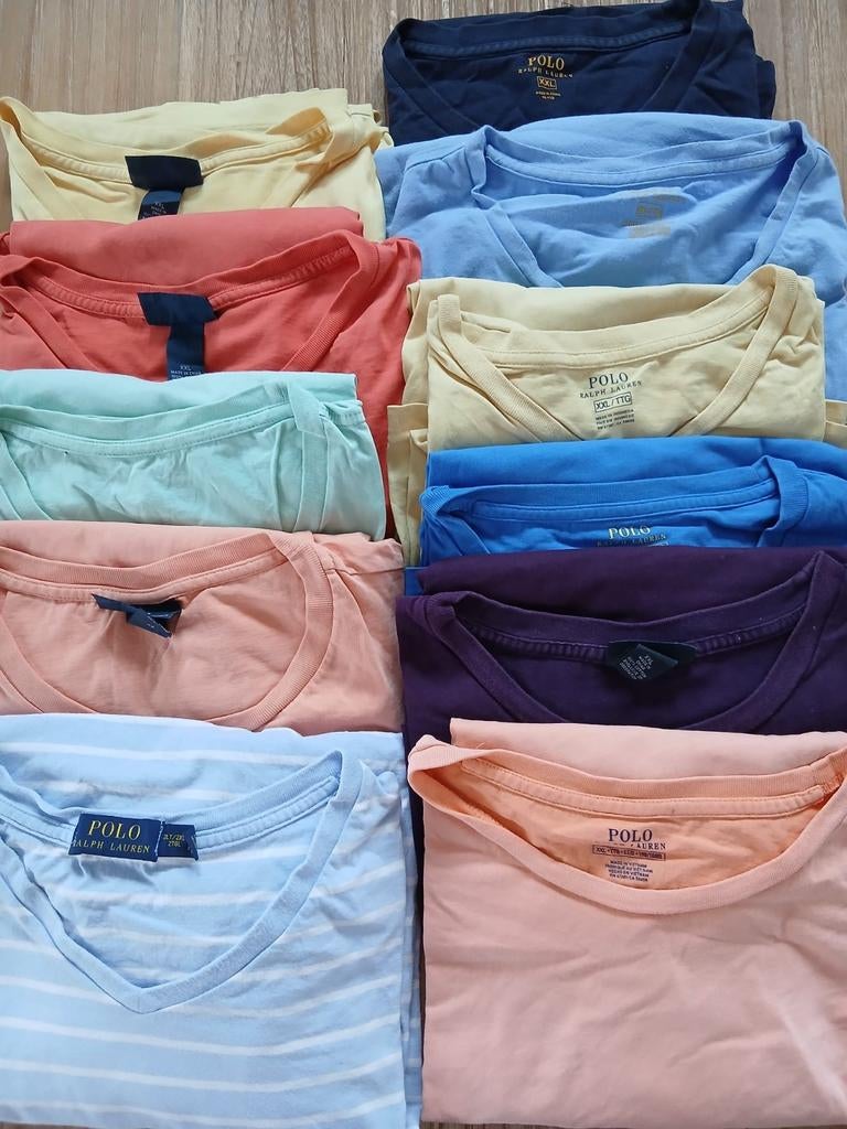 Ralph Lauren T-shirts XXL - Partij Vintage Kleuren, Overige kleuren, Ralph Lauren, Overige maten, Ophalen of Verzenden